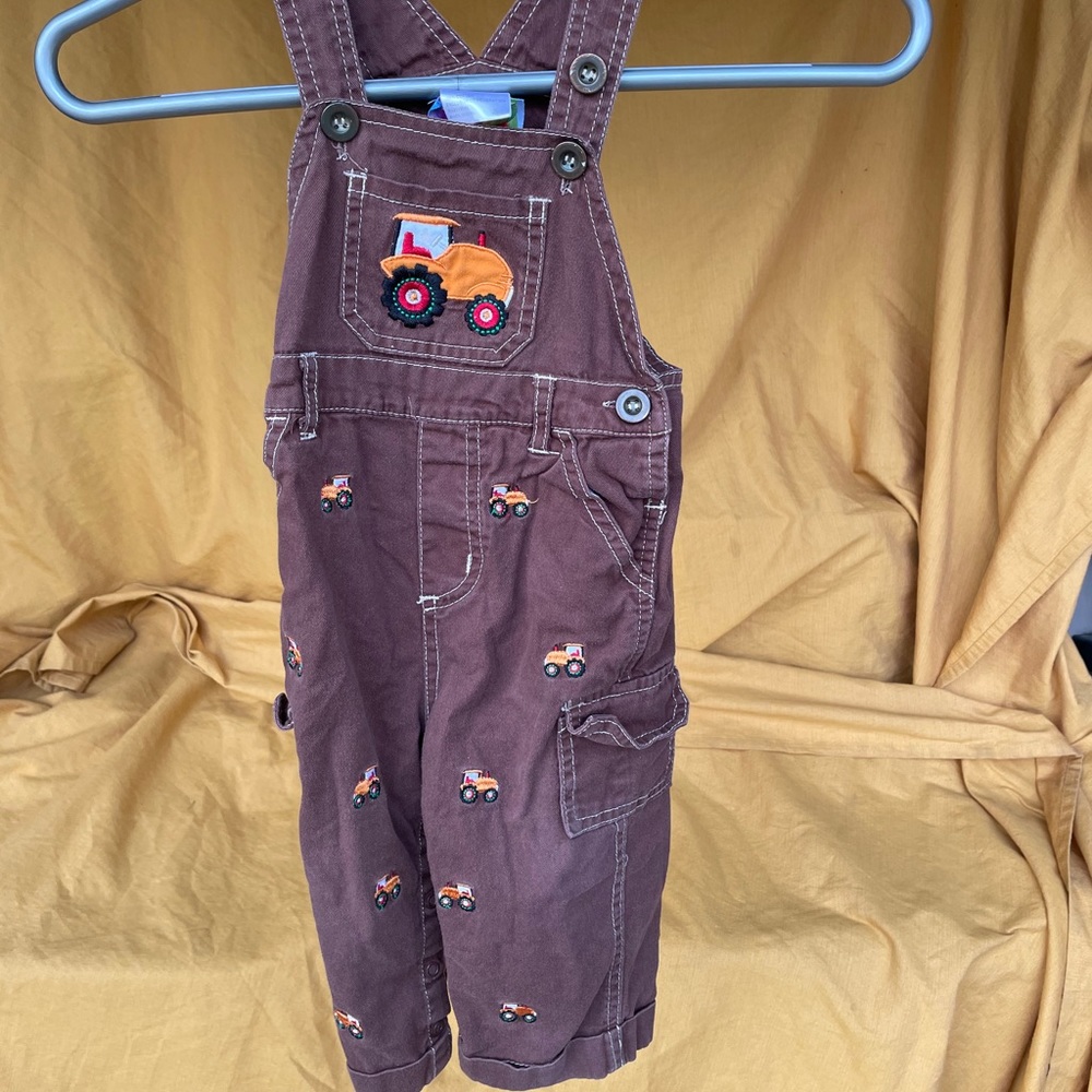 Brown Tractor Overalls 24 months